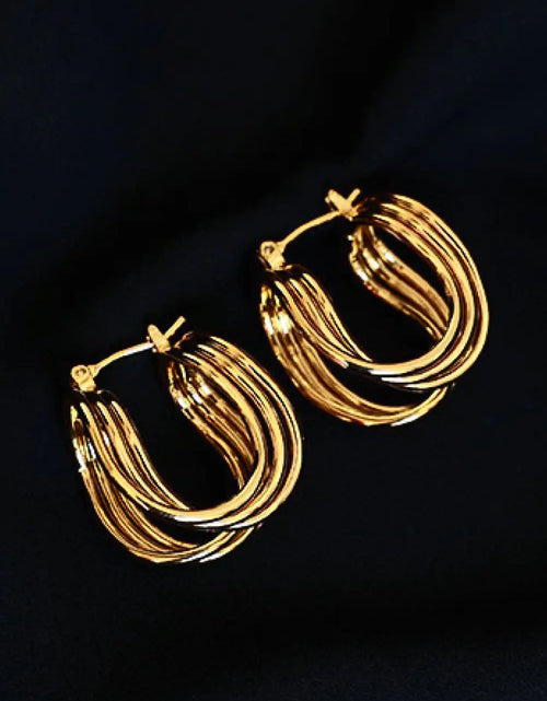 Load image into Gallery viewer, U-Shaped Hoop Earrings Trendsi
