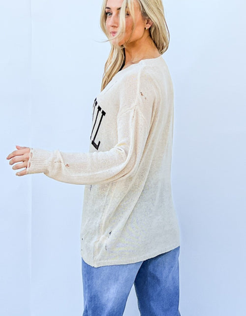 Load image into Gallery viewer, And The Why GRATEFUL Long Sleeve Knit Top
