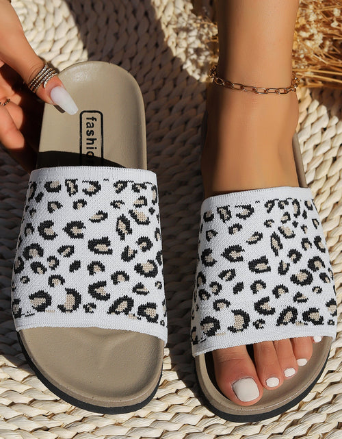 Load image into Gallery viewer, Leopard Open Toe Sandals
