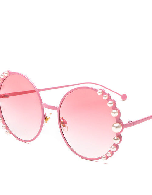 Load image into Gallery viewer, Round frame pearl sunglasses ladies sunglasses
