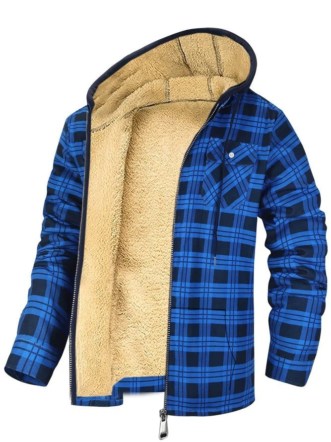 Thickened Cotton-padded Clothes Plaid Long Sleeve Loose My Store