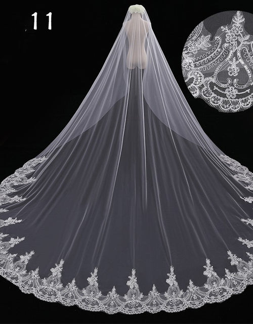 Load image into Gallery viewer, Bridal Wedding Dress Long Tail Luxury Super Fairy Wedding Veil
