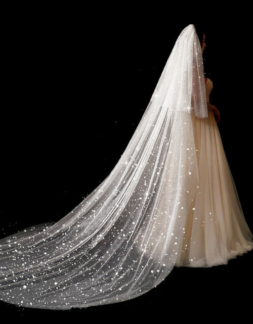 Load image into Gallery viewer, Bridal Wedding Dress Long Tail Luxury Super Fairy Wedding Veil
