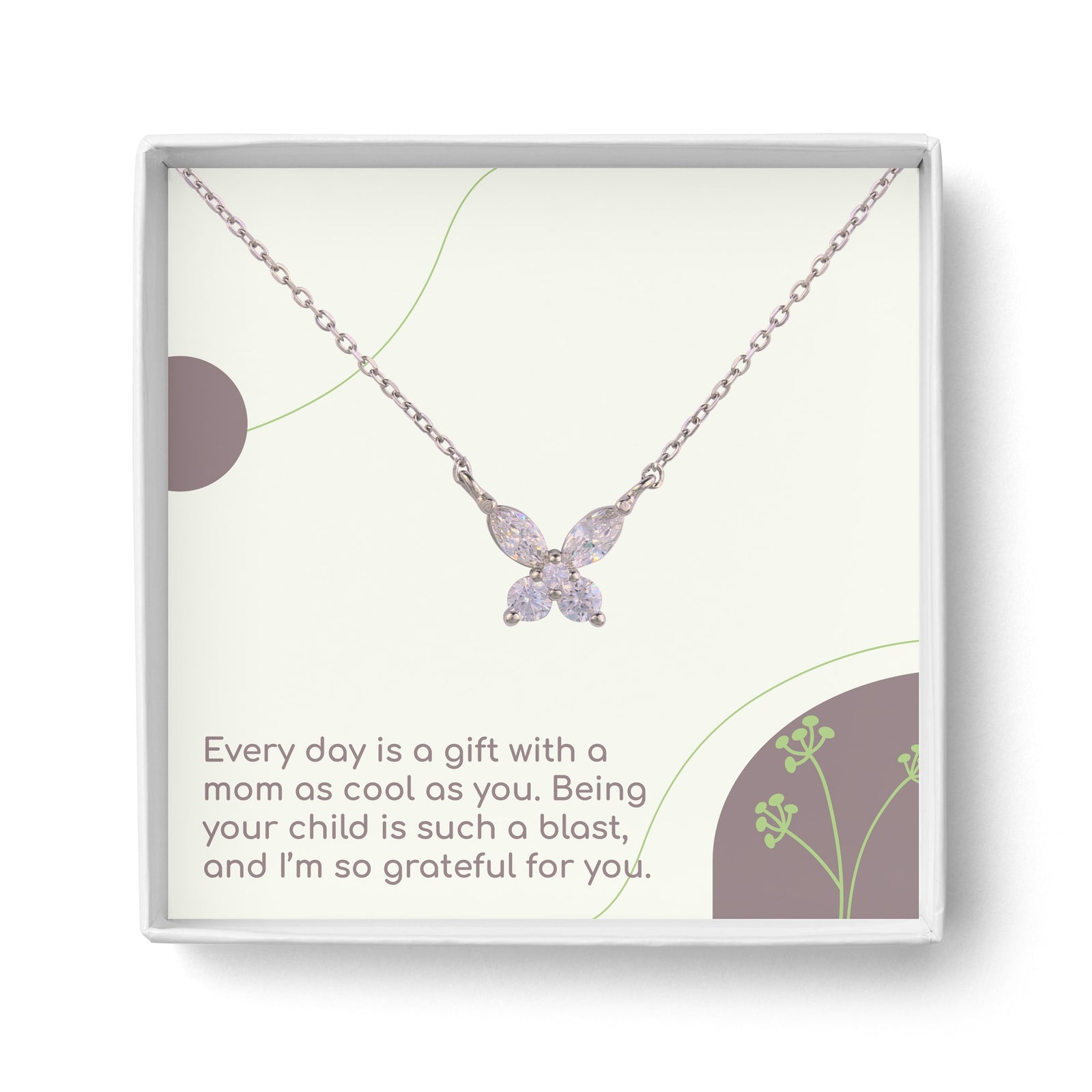 925 Sterling Silver Butterfly Pendant Necklace 2668south