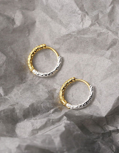 Load image into Gallery viewer, 925 Sterling Silver Gold And Silver Color Matching Circle Ear Clip Women 2668south
