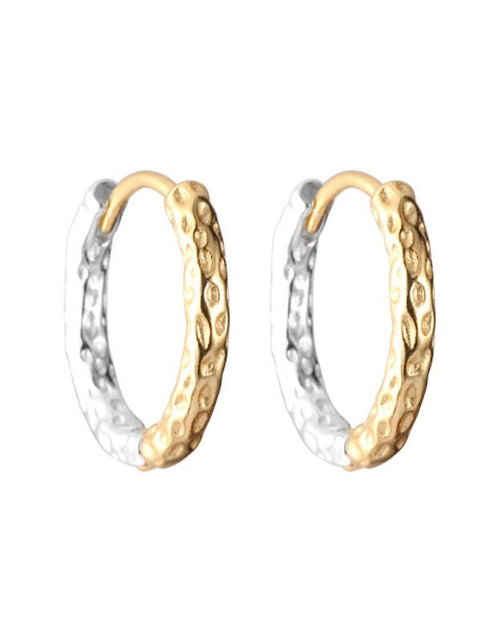 Load image into Gallery viewer, 925 Sterling Silver Gold And Silver Color Matching Circle Ear Clip Women 2668south
