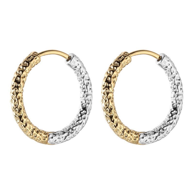 925 Sterling Silver Gold And Silver Color Matching Circle Ear Clip Women 2668south