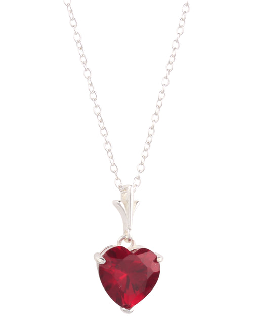 Load image into Gallery viewer, 925 Sterling Silver Red Heart Pendant Necklace 2668south
