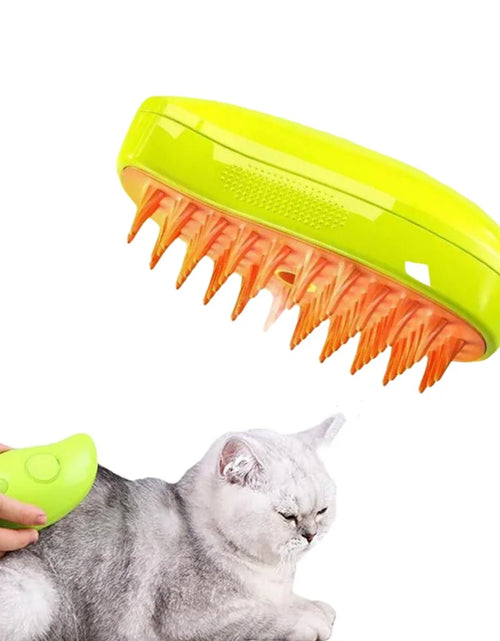 Load image into Gallery viewer, Steamy Dog Brush Electric Spray Cat Hair Brush 3 In1 Dog Steamer Brush for Massage Pet Grooming Removing Tangled and Loose Hair
