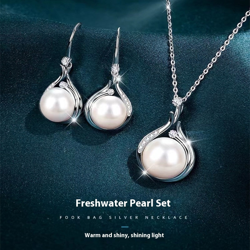 Women's Necklace S925 Silver Natural Freshwater Pearl Necklace Luxury Niche Fall Winter Sweater Chain Jewelry My Store