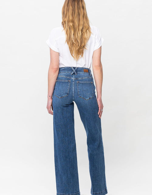 Load image into Gallery viewer, Judy Blue Full Size Double Button Wide Leg Jeans
