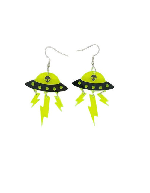 Load image into Gallery viewer, Acrylic Alien Personalized Earrings 2668south
