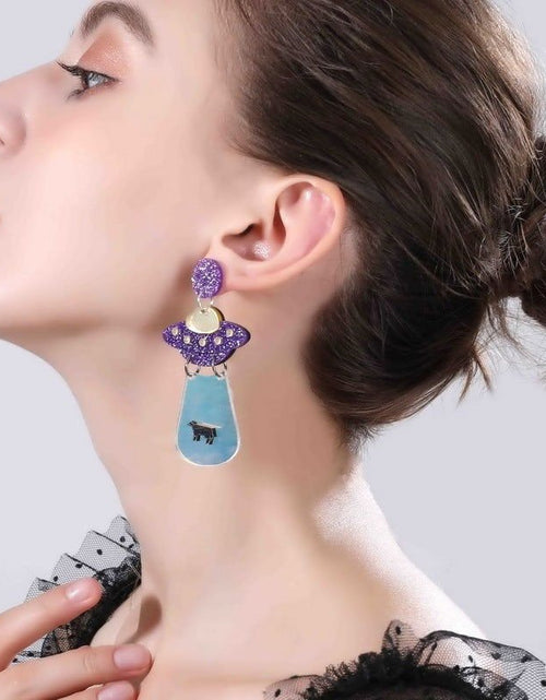 Load image into Gallery viewer, Acrylic Alien Personalized Earrings 2668south
