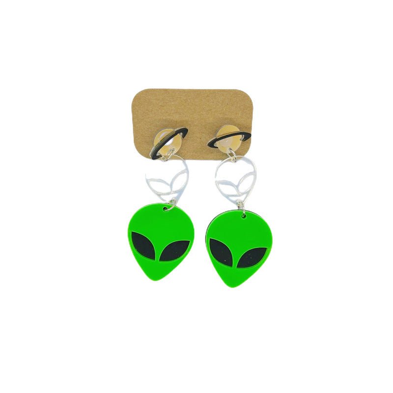 Acrylic Alien Personalized Earrings 2668south