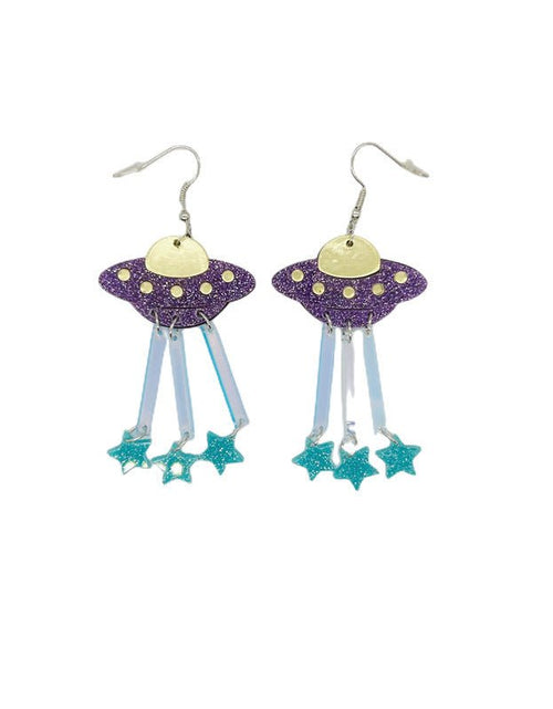 Load image into Gallery viewer, Acrylic Alien Personalized Earrings 2668south
