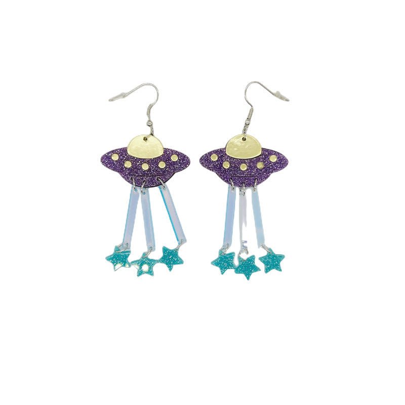 Acrylic Alien Personalized Earrings 2668south