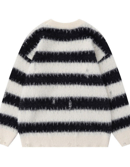 Load image into Gallery viewer, American Style Trend Contrast Color Striped Loose Sweater 2668south
