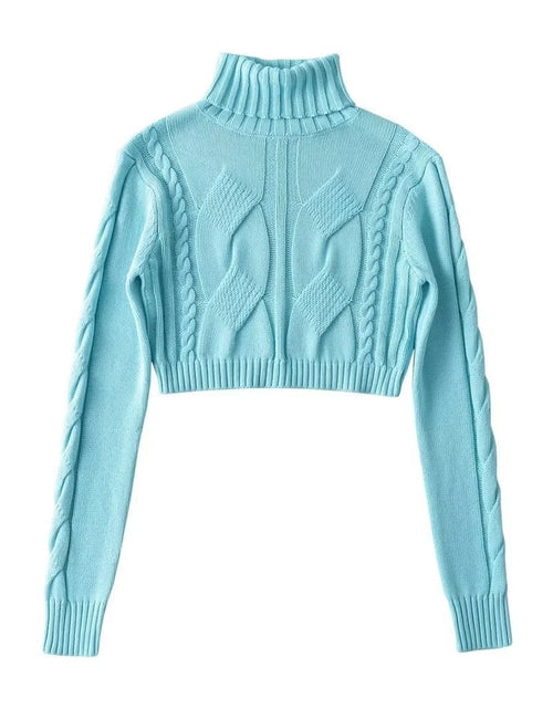 Load image into Gallery viewer, American Turtleneck Cable-knit Sweater 2668south
