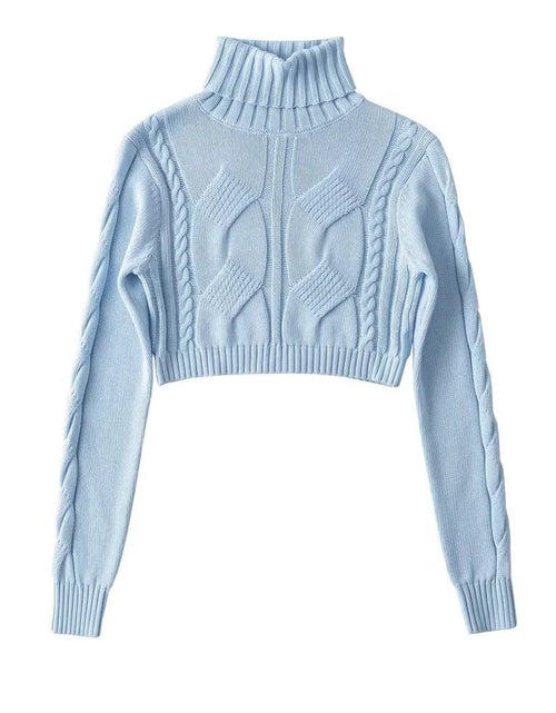 Load image into Gallery viewer, American Turtleneck Cable-knit Sweater 2668south
