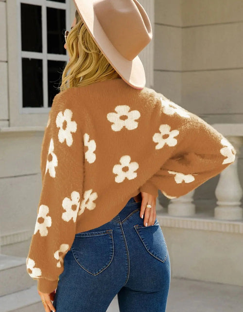 Load image into Gallery viewer, Angel Wings Flower Open Front Long Sleeve Cardigan 2668south
