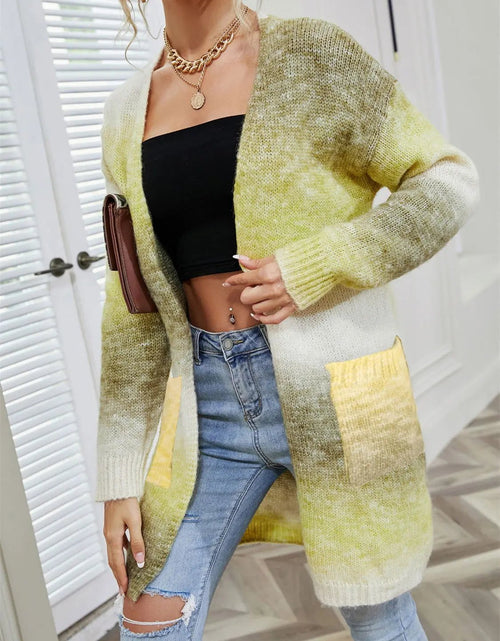 Load image into Gallery viewer, Angel Wings Full Size Pocketed Open Front Gradient Cardigan 2668south
