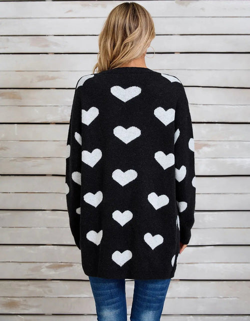 Load image into Gallery viewer, Angel Wings Heart Open Front Long Sleeve Cardigan 2668south
