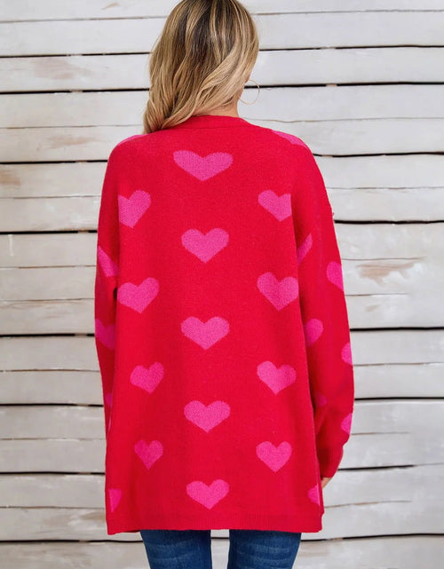 Load image into Gallery viewer, Angel Wings Heart Open Front Long Sleeve Cardigan 2668south
