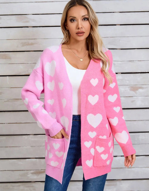 Load image into Gallery viewer, Angel Wings Heart Open Front Long Sleeve Cardigan 2668south
