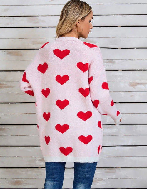 Load image into Gallery viewer, Angel Wings Heart Open Front Long Sleeve Cardigan 2668south
