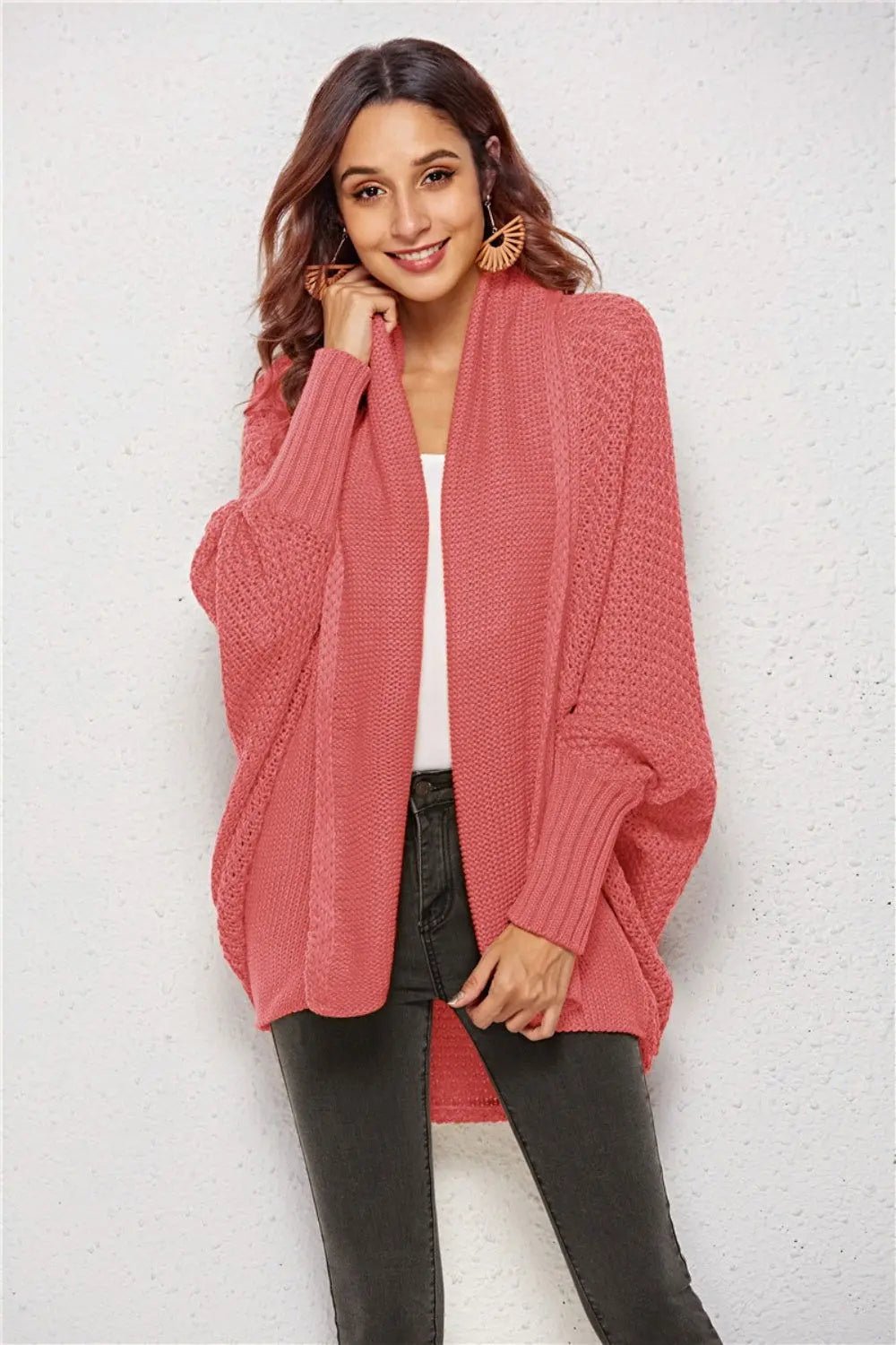 Angel Wings Open Front Batwing Sleeve Cardigan 2668south