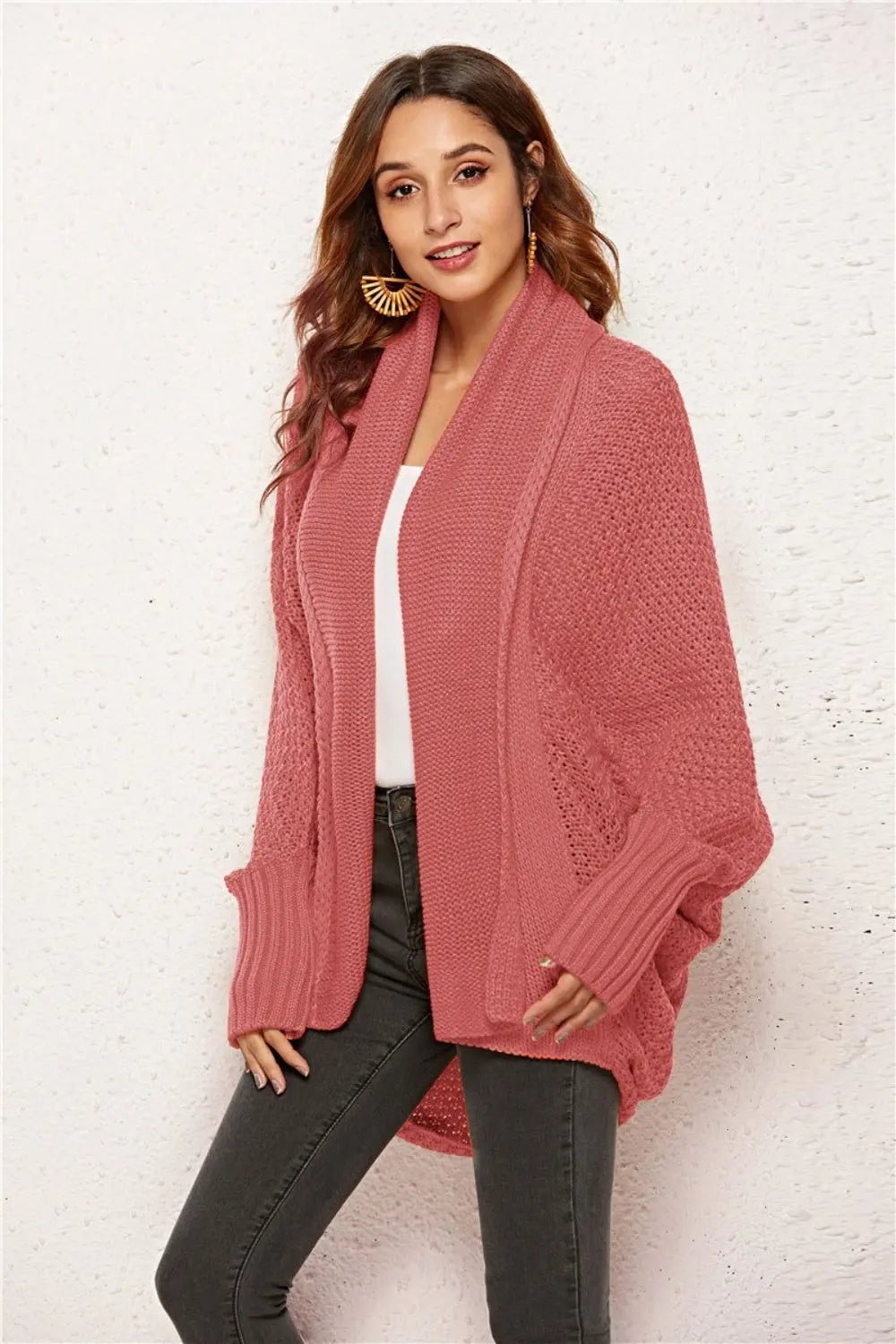 Angel Wings Open Front Batwing Sleeve Cardigan 2668south