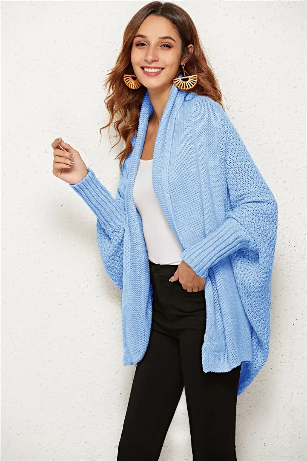 Angel Wings Open Front Batwing Sleeve Cardigan 2668south