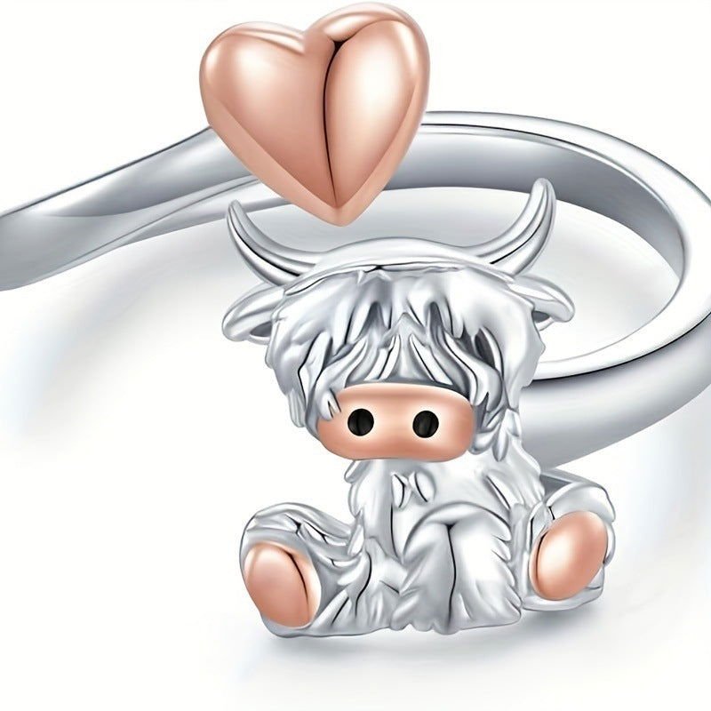 Animal Open Heart Ring Girl Christmas Gift 2668south