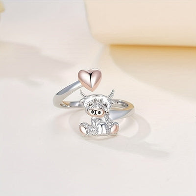 Animal Open Heart Ring Girl Christmas Gift 2668south