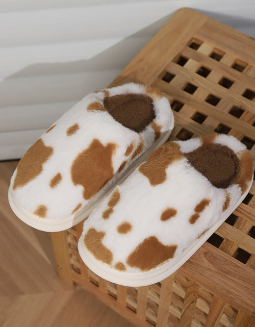 تحميل الصورة إلى عارض المعرض، Animal Print Faux Fur Slippers 2668south
