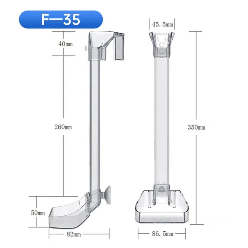 Aquarium Acrylic Feeding Tube Anti-Stuck Fish Design Transparent Fish Feeder Suitable for a Variety of Fish Tanks 2668south