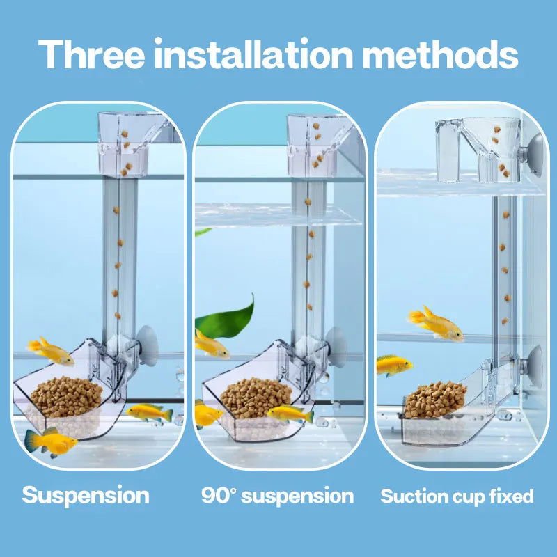 Aquarium Acrylic Feeding Tube Anti-Stuck Fish Design Transparent Fish Feeder Suitable for a Variety of Fish Tanks 2668south