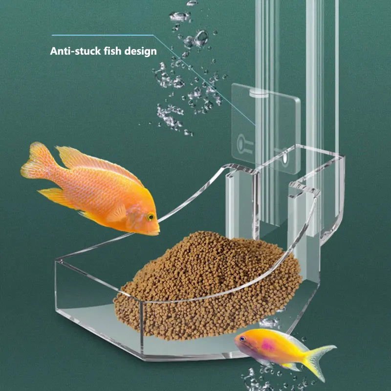 Aquarium Acrylic Feeding Tube Anti-Stuck Fish Design Transparent Fish Feeder Suitable for a Variety of Fish Tanks 2668south