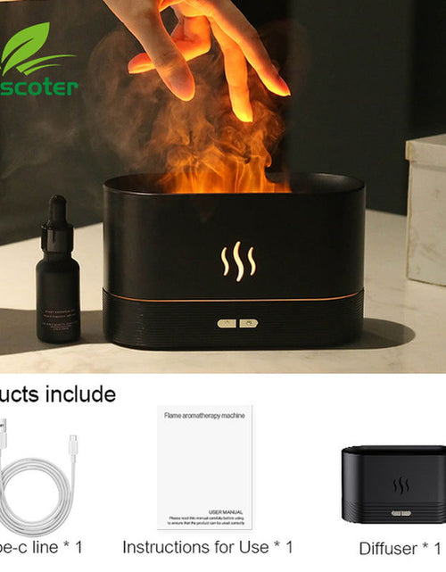 Load image into Gallery viewer, Aroma Diffuser Air Humidifier Ultrasonic Cool Mist Maker Fogger Led Essential Oil Flame Lamp Difusor 2668south
