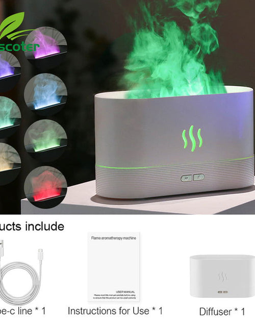 Load image into Gallery viewer, Aroma Diffuser Air Humidifier Ultrasonic Cool Mist Maker Fogger Led Essential Oil Flame Lamp Difusor 2668south
