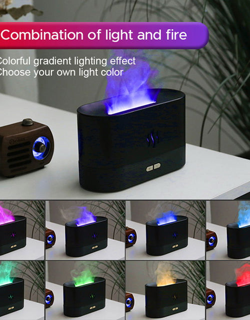 Load image into Gallery viewer, Aroma Diffuser Air Humidifier Ultrasonic Cool Mist Maker Fogger Led Essential Oil Flame Lamp Difusor 2668south
