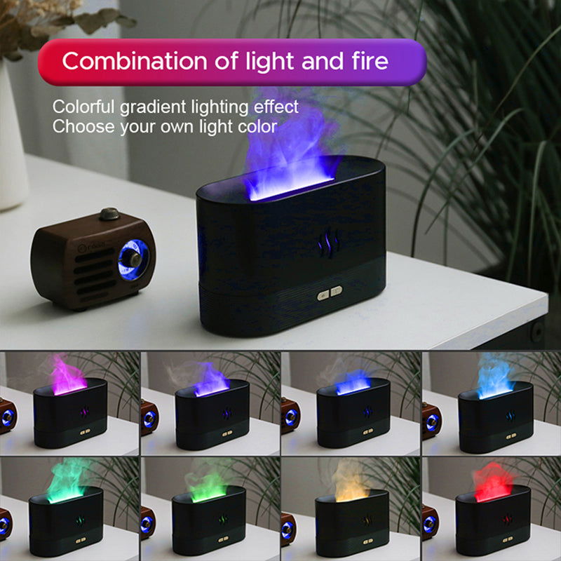 Aroma Diffuser Air Humidifier Ultrasonic Cool Mist Maker Fogger Led Essential Oil Flame Lamp Difusor 2668south