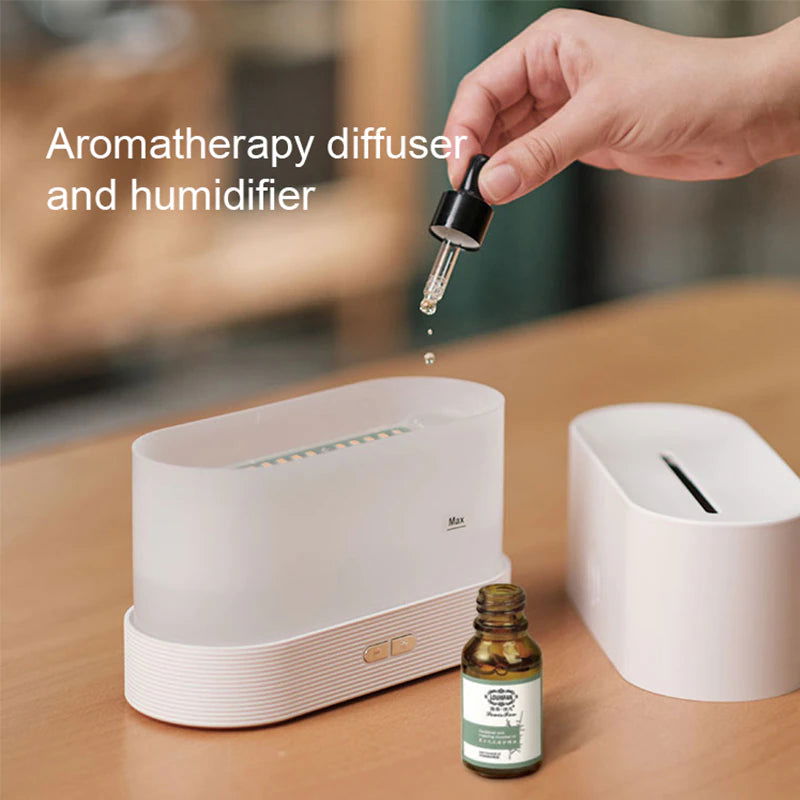 Aroma Diffuser Air Humidifier Ultrasonic Cool Mist Maker Fogger Led Essential Oil Flame Lamp Difusor 2668south