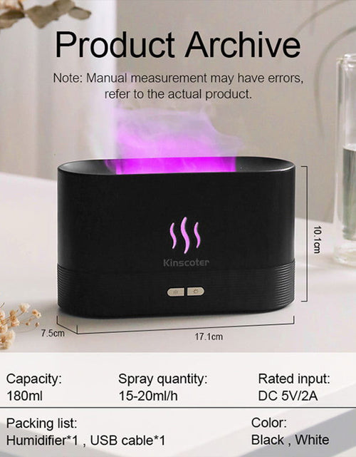 Load image into Gallery viewer, Aroma Diffuser Air Humidifier Ultrasonic Cool Mist Maker Fogger Led Essential Oil Flame Lamp Difusor 2668south
