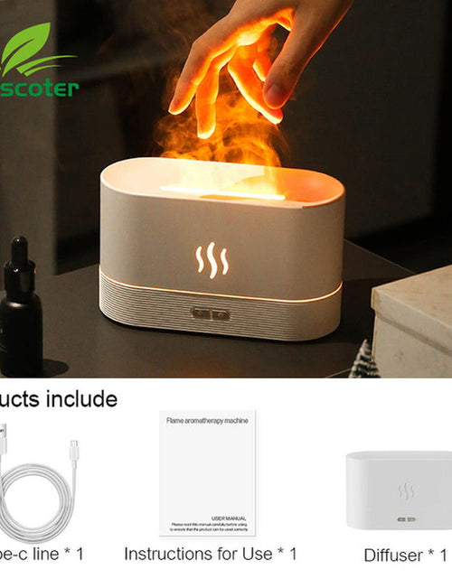 Load image into Gallery viewer, Aroma Diffuser Air Humidifier Ultrasonic Cool Mist Maker Fogger Led Essential Oil Flame Lamp Difusor 2668south
