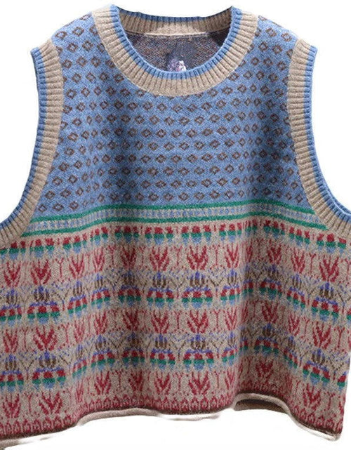 Load image into Gallery viewer, Artistic Retro Vest Sweater Women&#39;s Sleeveless Loose Pullover Sweater 2668south
