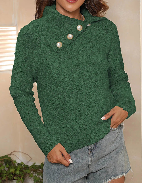 Load image into Gallery viewer, Asymmetric Collared Neck Long Sleeve Sweater 2668south
