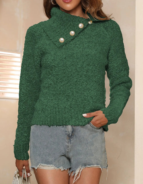 Load image into Gallery viewer, Asymmetric Collared Neck Long Sleeve Sweater 2668south
