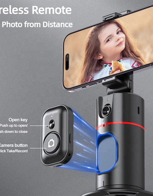 Load image into Gallery viewer, Auto Face Tracking Phone Holder Tripod, No App Required, 360° Rotation Smart Face Body Tracking Tripod Selfie Phone Camera Mount Cell Phone Stand for TIK Tok, Vlog, Live Streaming, Youtube Video 2668south
