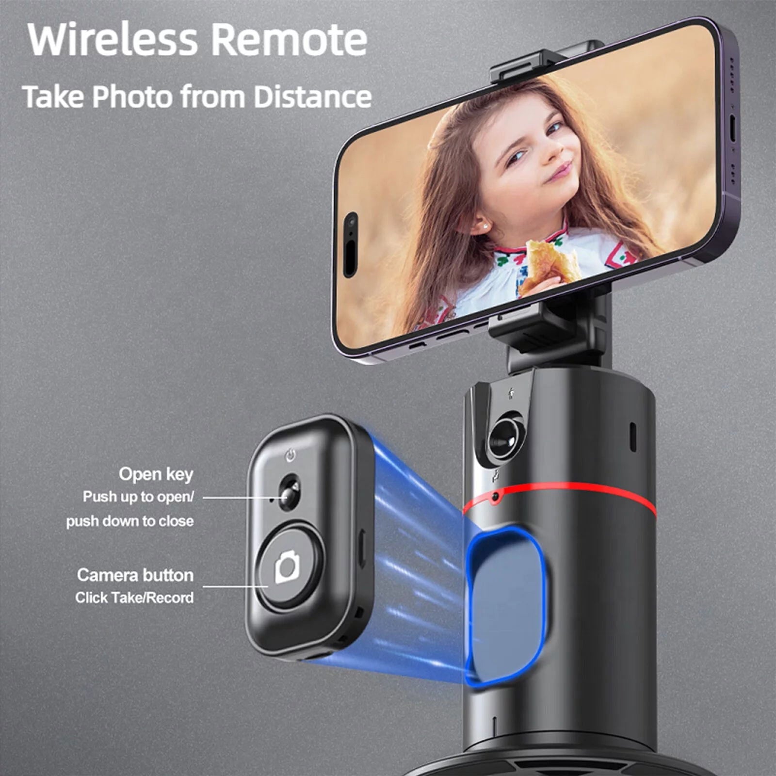 Auto Face Tracking Phone Holder Tripod, No App Required, 360° Rotation Smart Face Body Tracking Tripod Selfie Phone Camera Mount Cell Phone Stand for TIK Tok, Vlog, Live Streaming, Youtube Video 2668south